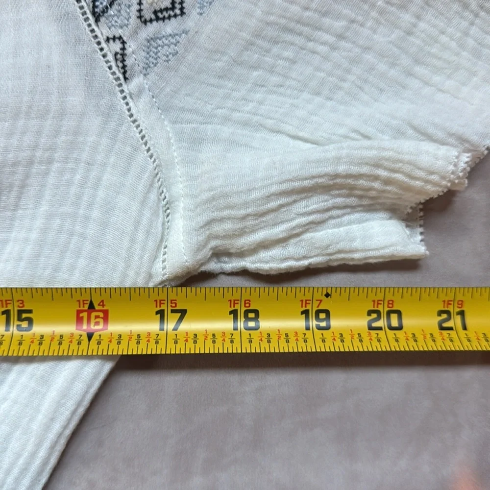 Faherty Catrina Maxi Dress NWT Organic Cotton Gauze Summer Embroidered Boho XS - Picture 10 of 15